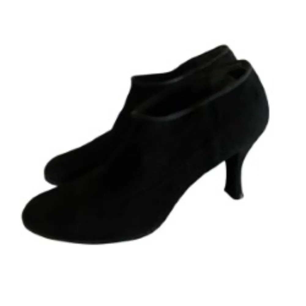 Stuart Weitzman Black Suede Ankle Bootie 8